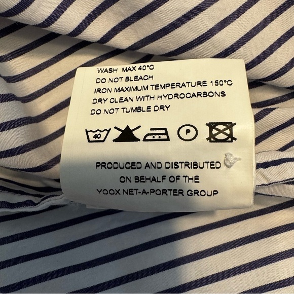 Iris & Ink By The Outnet Striped Open Ruffle Whimsy Sleeve Top Sz UK 8 (US 4) - Picture 9 of 9